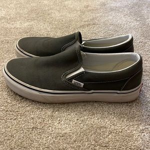 Unisex Vans Slip Ons charcoal size 9.5